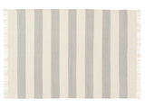 Cotton stripe Tappeto - Grigio / Bianco sporco