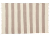 コットン stripe 絨毯 - 茶色