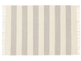 Cotton stripe Rug - Grey / Off white