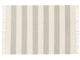 コットン stripe 絨毯 - グレー / オフホワイト
