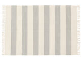 Cotton stripe Covor - Gri / Alburiu