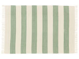 Cotton stripe Vloerkleed - Mintgroen