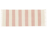 コットン stripe 絨毯 - ピンク