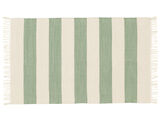 Cotton stripe Teppich - Minzgrün