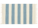 Cotton stripe Alfombra - Azul claro