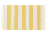 면화 stripe 러그 - 노란색