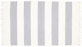 Cotton stripe Teppe - Grå / Off white
