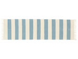 Cotton stripe Teppich - Hellblau