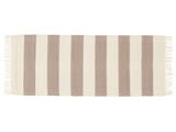 Cotton stripe Teppich - Braun