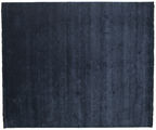 ハンドルーム fringes 絨毯 - 紺色の