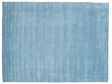 ハンドルーム fringes 絨毯 - ライトブルー