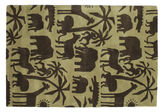 Africa Handtufted 絨毯 - グリーン / ダークグリーン