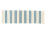 면화 stripe 러그 - 연한 파란색