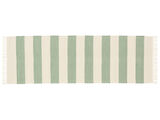 コットン stripe 絨毯 - ミントグリーン