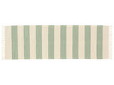 Cotton stripe Vloerkleed - Mintgroen
