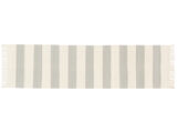 Cotton stripe Vloerkleed - Grijs / Gebroken wit