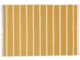 Dhurrie Stripe Rug - Mustard yellow / Yellow