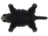 Leopard Vloerkleed - Zwart