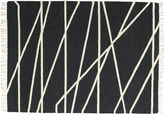 Cross Lines Vloerkleed - Zwart / Gebroken wit