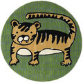 Cool Cat Tapete - Verde / Amarelo Mostarda