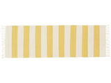 면화 stripe 러그 - 노란색