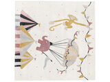 Monkey Circus Rug - Pink / Off white