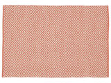 Solveig Rug - Coral red / White