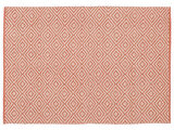 Solveig Rug - Coral red / White