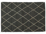 Diamond Jute Rug - Grey