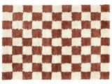 Chessie Rug - Rust red / Off white