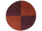 Sandro Block bath mat - Dark purple / Terracotta