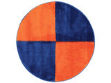 Sandro Block bath mat - Blue / Orange