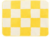 Luca Chess bath mat - Yellow / Off white