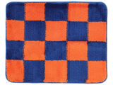 Luca Chess bath mat - Blue / Orange