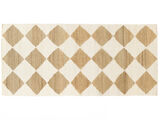 Romboz Jute Rug - Light brown / Natural white