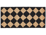 Romboz Jute Rug - Light brown / Black