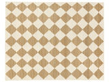 Romboz Jute Rug - Light brown / Natural white