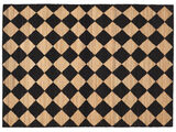 Romboz Jute Rug - Light brown / Black