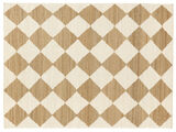 Romboz Jute Rug - Light brown / Natural white