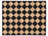 Romboz Jute Rug - Light brown / Black