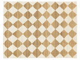 Romboz Jute Rug - Light brown / Natural white