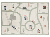 Road map Rug - White / Multicolor