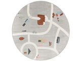 Road map Rug - Light grey / Multicolor