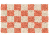 Chessie Rug - Coral red / Off white