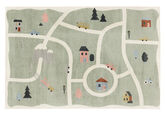 Road map Rug - Green / Multicolor