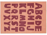 Alphabet Rug - Pink / Red