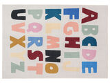 Alphabet Rug - Light grey / Multicolor