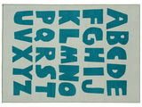 Alphabet Rug - Light green / Green