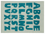 Alphabet Rug - Light green / Green