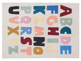 Alphabet Rug - Light grey / Multicolor